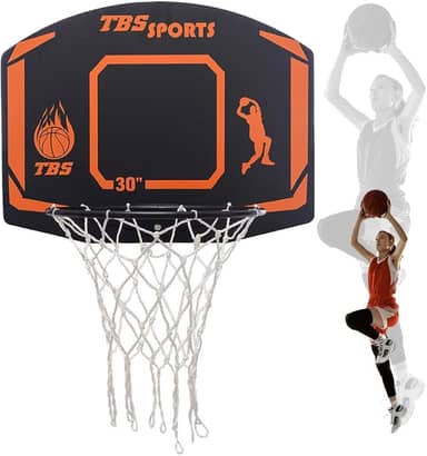 Tabela De Basquete Aro 41 Cm C/Rede - Compatível com Bola Oficial 7 - À Prova D'agua Black Premium