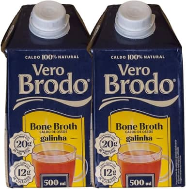 Combo 2 Un Caldo De Ossos Bone Broth De Galinha 500ml Vero Brodo