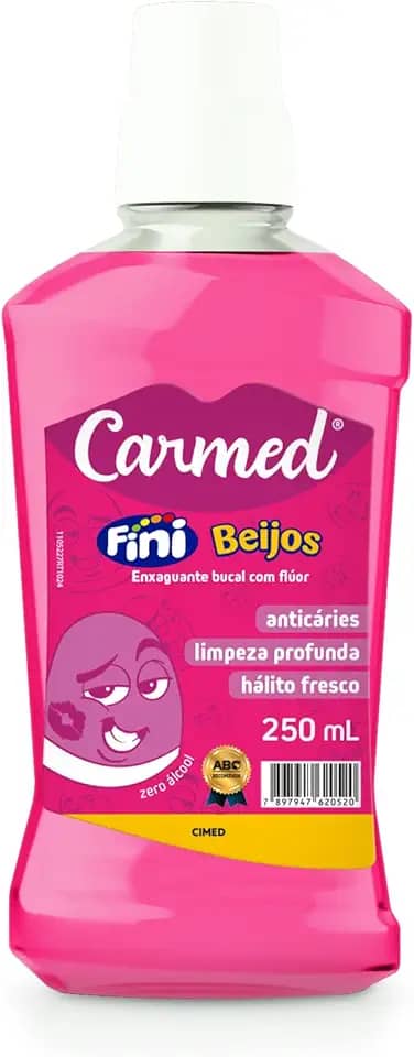 Carmed Fini Beijos Enxaguante Bucal com Flúor 250ml