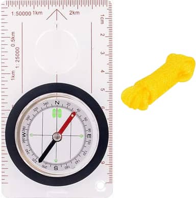 Bússola De Mapa Sobrevivência Camping Selva Com Cordão