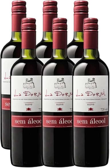Vinho Tinto Sem Alcool La Dorni Tinto Suave 750ml Kit 6 Und