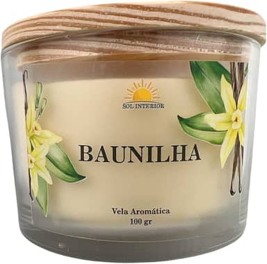 Vela Aromática Artesanal, 9 Fragrâncias Disponíveis, Baunilha, Capim Limão, Lavanda, Bamboo, Alecrim (Baunilha)