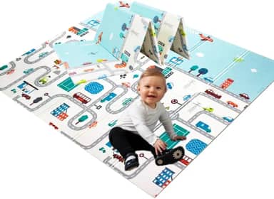 Tapete Térmico Emborrachado Dupla Face Infantil para Atividades Cidade 1,50 x 2,00M - IM43013