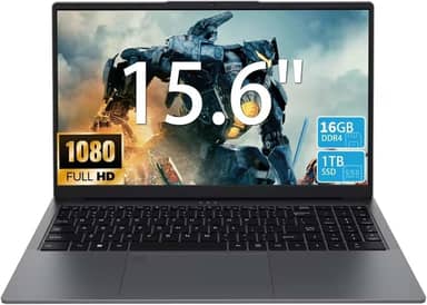 Laptop para jogos de 15,6 polegadas – Processador AMD Ryzen 7 5825U (8C/16T, 2,0-4,5GHz), placa de vídeo AMD Radeon, 16GB DDR4 RAM 1TB NVMe SSD com KB retroiluminado, leitor de impressão digital