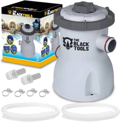 Bomba Filtrante para Piscina 1250L/h The Black Tools TBT-006 – Para Piscinas Infláveis e Estruturais, 127V, Com Filtro e Mangueiras