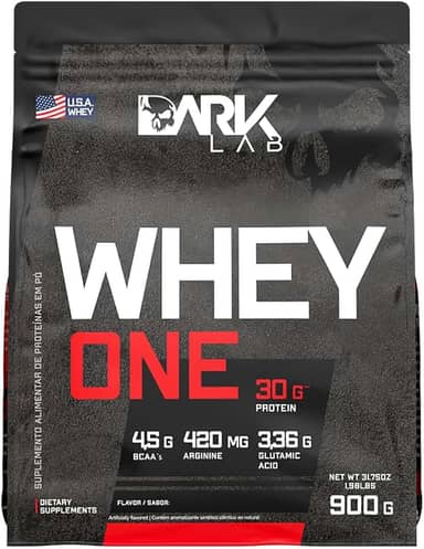 Whey One Concentrado Dark Lab Refil 900g, Chocolate, Ganho de Massa Muscular