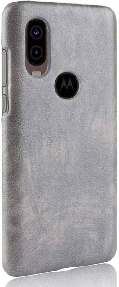 Capa para Moto One Vision, capa de celular com proteção robusta 360° protege seu telefone capa de couro granulado para Moto One Vision