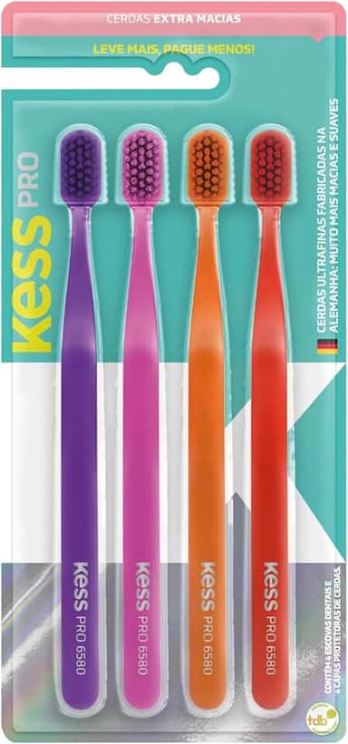 KESS PACK COM 4 ESCOVAS DENTAIS PRO EXTRA MACIAS