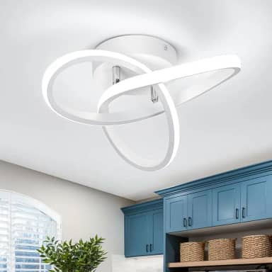 BEMMY Luminária de Teto, Lustre, Quarto, Cozinha, Sala de Estar, Decoração, Lustre Regulável, 3 Cores de Luz Ajustáveis, 85-265V (Branco)