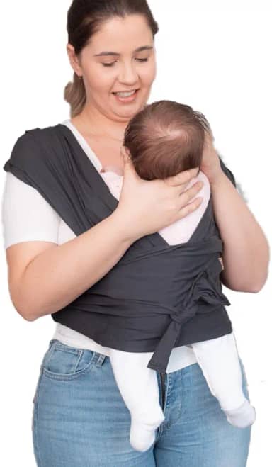 Wrap Sling de Bebê Carregador Canguru de Vestir Little Beni (CHUMBO, M)