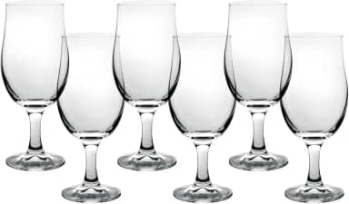 Conjunto de 6 Taças para Cerveja Draft em Vidro, 380ml, Transparente, Estilo Moderno