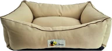 Caminha Cachorro Gato Pet Cama Macia Confortável Zíper Tamanhos P M G (Bege, Pequeno)