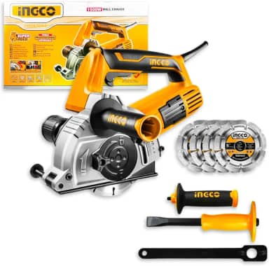 Ingco Cortador de Parede WLC15008 1500W 125mm 220V Rosca M14 Profundidade de Corte até 29mm 9000rpm Industrial Cortes Precisos e Profissionais