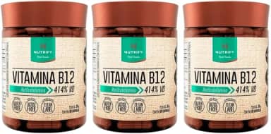 Combo 3 unidades Vitamina B12 Metilcobalamina 414% VD - 60 Cápsulas