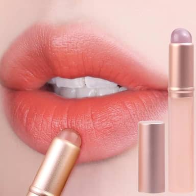 Pincel labial de silicone com capa para corretivo angular, ferramentas de maquiagem de batom macio, cabeça redonda, pincel versátil para lábios