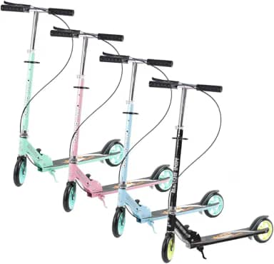 Patinete Profissional Freio Apoio De Pé Ajustável O Guidão - Preto