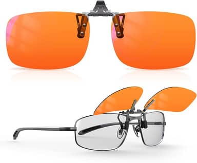 Goiteia Óculos Bloqueadores De Luz Azul Laranja, Clipe Para Enxaqueca, Óculos Para Jogos, Tensão Ocular/Sensível À Luz, Ajuda A Dormir