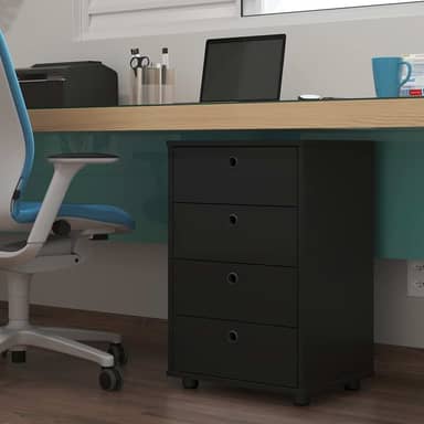 Gaveteiro para Escritório Arquivo Para Documentos Gaveteiro Classic Preto