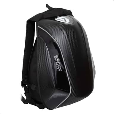 Mochila Moto Grande Aerodinamica Impermeavel Porta Capacete Efeito Fibra de Carbono Qualidade Premium