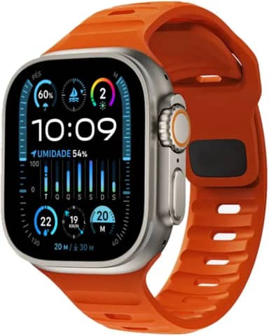 Pulseira de Silicone Mariner Para Apple Watch 42mm 44mm 45mm Ultra 1 e 2 de 49mm