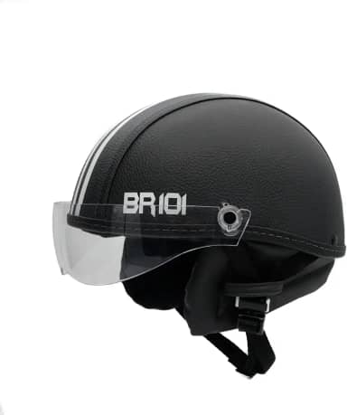 Capacete Coquinho Scooter Elétrica Bike Skate Patinete BR 101 Premium Viseira Cristal