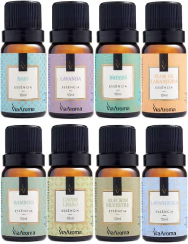 Kit 8 Essências Mais Vendidas Via Aroma 10mL