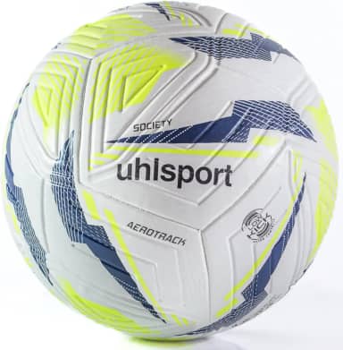 Bola Futebol Society Uhlsport Aerotrack Tamanho 5 Termocolada Sem Costura Oficial Jogo Treino Resistente Leve para Adulto Masculino Feminino Resistente Grama Sintética Profissional