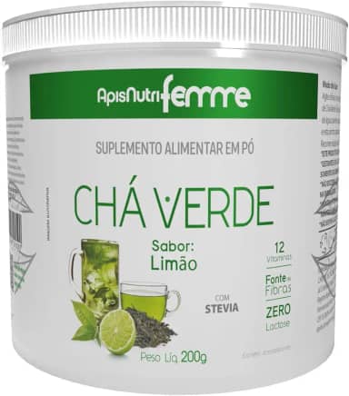 Apisnutri Chá Solúvel (200G) - Sabor Chá Verde - Limão