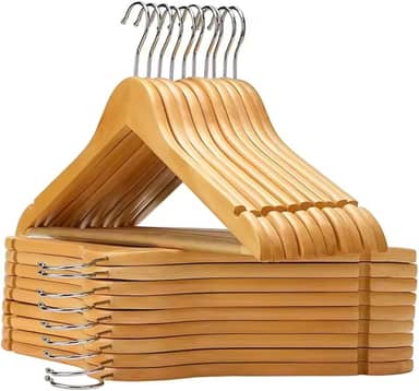 Cabide Madeira variações Preto ou Marfim (50, Marfim)