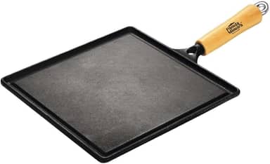 Bifeteira Lisa Quadrada 240 mm x 240mm - Cabo de Madeira