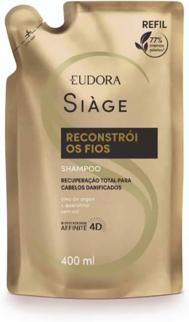 EUDORA SIAGE SHAMPOO RECONSTROI OS FIOS 400ML REFIL