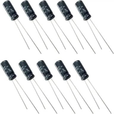 Capacitor Eletrolítico 1uF 50V - Kit 10 Peças