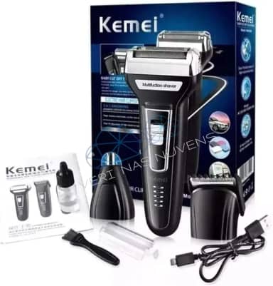 Maquina De Barbear Aparador Elétrico 3 Em 1 Kemei Km-6558