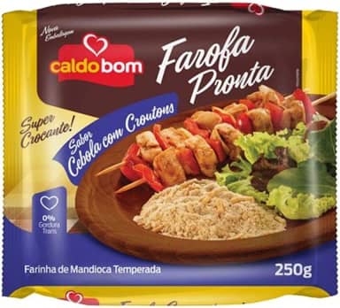 Farofa Pronta Cebola Crocante 250g - Caldo Bom
