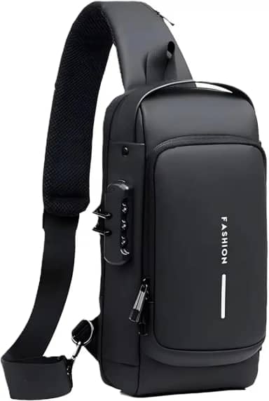 Mochila Premium Antifurto Com Senha, Entrada USB E Fone, Resistente À Água, Bolsa Executiva Masculina, Marca VARENZIA
