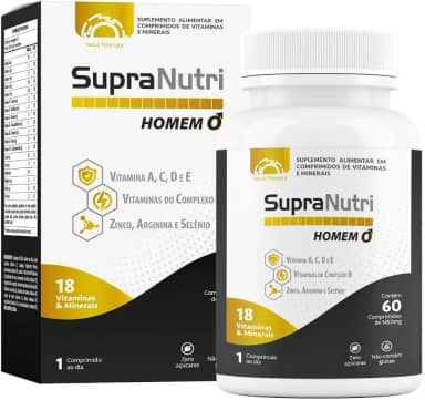 Suplemento Vitamina Para Homem Com 60 comprimidos - Supranutri