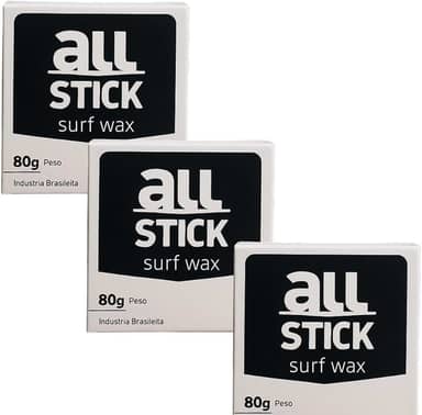 Parafina Surf All Stick 80g Kit com 4 Ou 5 Parafina Surf de Baixa Densidade All Stick 80g