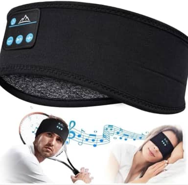 Bandana com Fones de ouvido para dormir Bluetooth sem fio, fones de ouvido esportivos com alto-falantes estéreo HD ultrafinos para dormir treinar correr ioga insônia viagem meditação