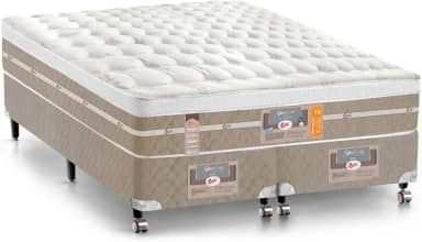 Cama Box + Colchão Castor King Silver Star Air One Face Pocket 193x203x59cm
