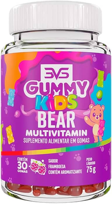 3VS Nutrition Gummy Multivitaminico Kids Ursinho 30 Gomas 2500mg Sabor Framboesa