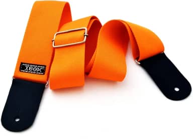 Correias em Algodão P/INSTR.CORDAS C/PONTEIRAS COURO DUPLO- LINHA COMFORT