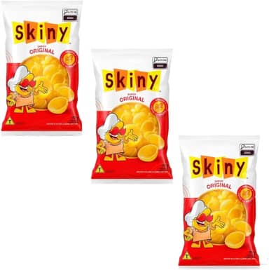 Kit 10 Salgadinho de Milho Skiny sabor Natural 35g clássico