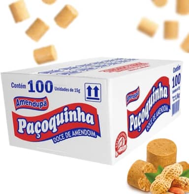 Paçoca rolha amendoim 1,5KG 100unid