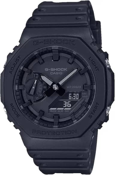 Relógio masculino G-Shock GA-2100-1A1DR quartzo analógico resina preta
