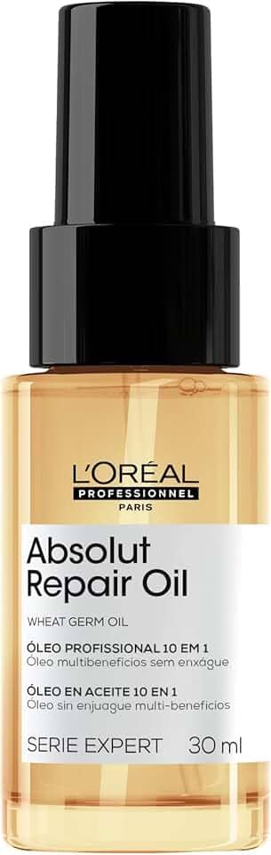 L'Oréal Professionnel Óleo 10 em 1 Absolut Repair | Multi-benefícios para cabelos secos e danificados | Repara e Promove Brilho | Com Gold Quinoa e Proteínas