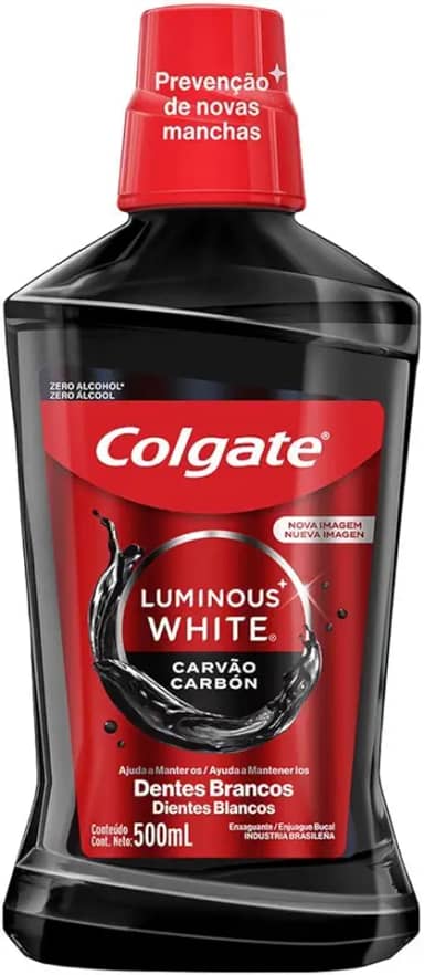 Enxaguante Bucal Colgate Luminous White Carvão 500ml