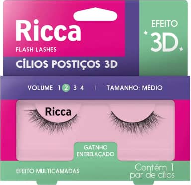 CILIOS 3D GATINHO ENTRELAÇADO RICCA 2686