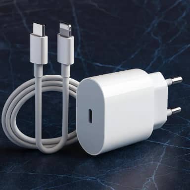 Kit Carregador Super Turbo Premium® Entrada Tipo C + Cabo Compatível com Todos Dispositivos iPhone X Xr SE 11 12 13 14 Premium IOS Android Galaxy, Tablets, Notebooks, Tablets Carga Ultra Rápido