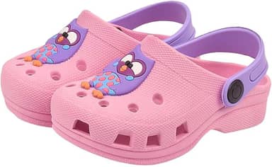 Babuche Rosa Infantil Menina Coruja Anatômica Antiderrapante e Leve