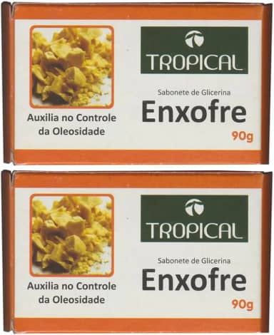 Sabonete de Glicerina Enxofre 90g Tropical - Kit 2 Unidades